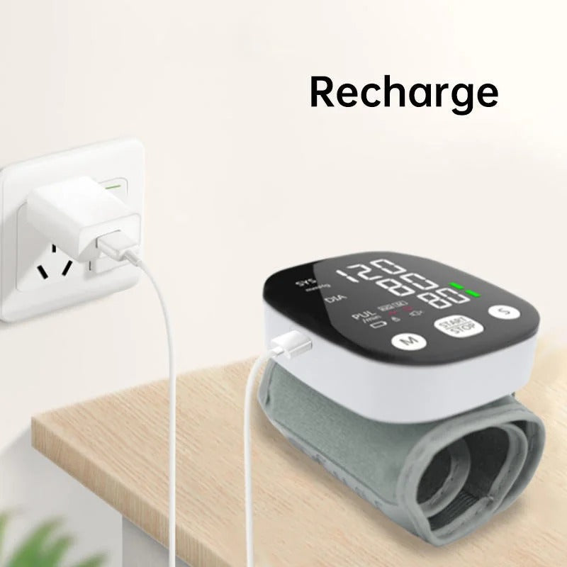 Unisex Rechargeable Wrist Blood Pressure Monitor