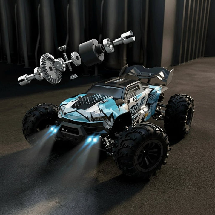 Adventure toy: a fast electric RC truck with all-wheel drive, built for rugged outdoor fun and high-speed races.