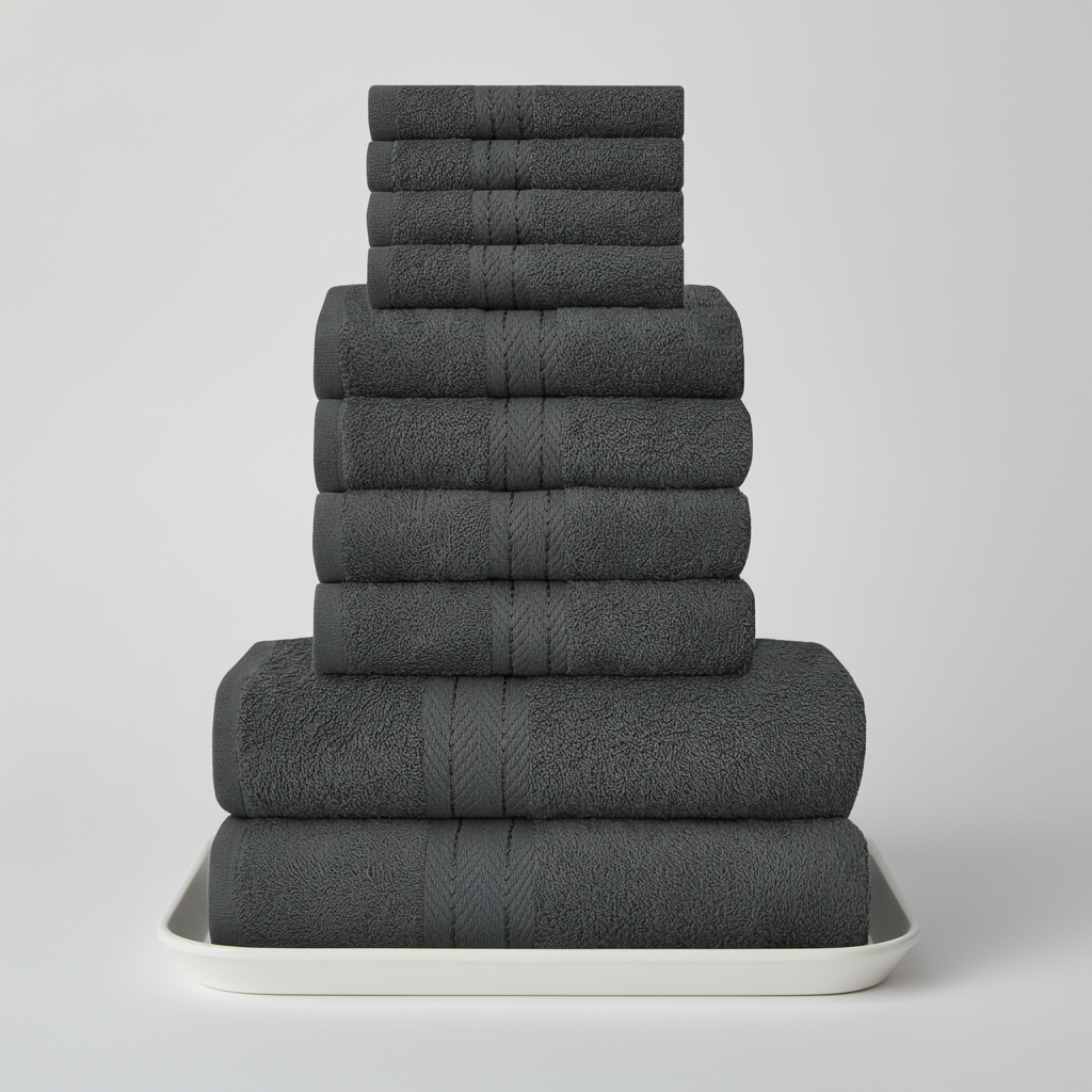 Detailed view of the rich cotton fibers of a bath towel, emphasizing its softness and absorbency.