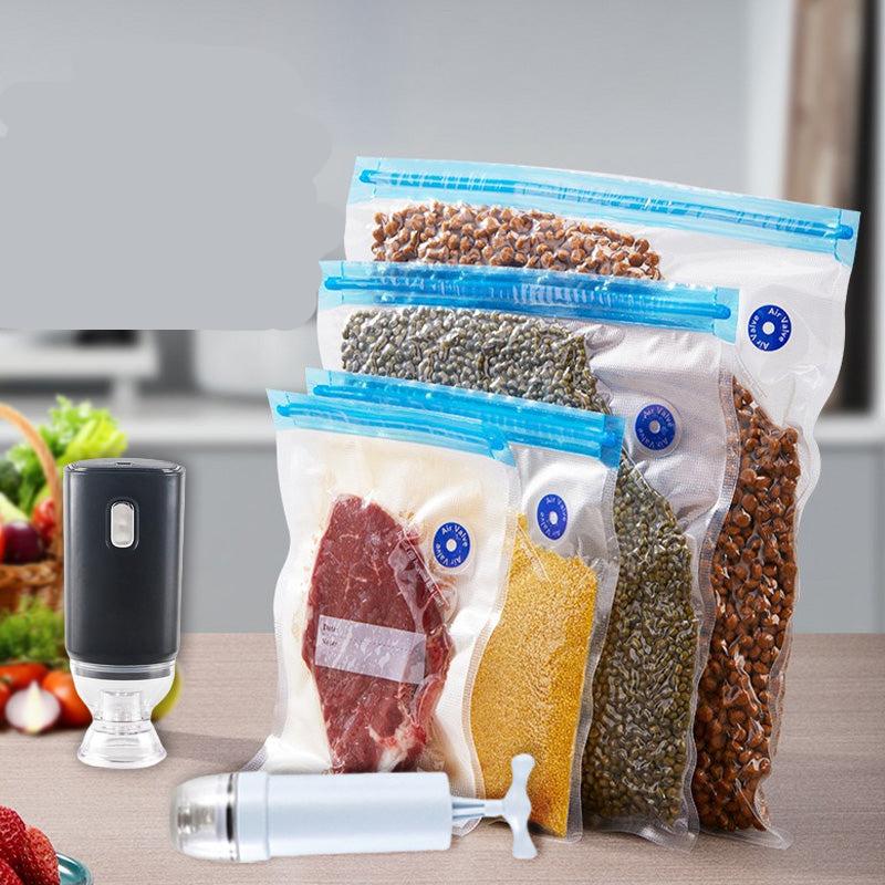 10 reusable vacuum sealer bags for fresh food storage, ideal for meal prep & eco-friendly kitchen preservation.