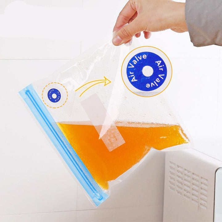 Set of 10 reusable vacuum sealer bags, great for fresh food storage, meal prep, freezer use & eco kitchen solutions.
