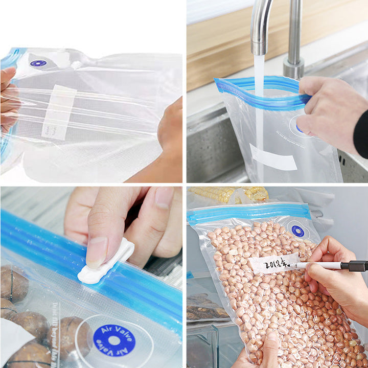 Eco-friendly reusable vacuum food storage bags for optimal freshness, extended preservation & sustainable kitchen.