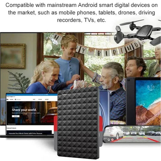Sleek, durable 10TB external storage drive, offering fast USB 3.0 file transfer and reliable data backup.