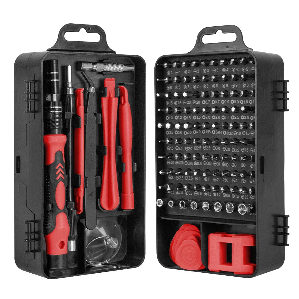 115-in-1 precision screwdriver set with magnetic bits for electronics and computer repair