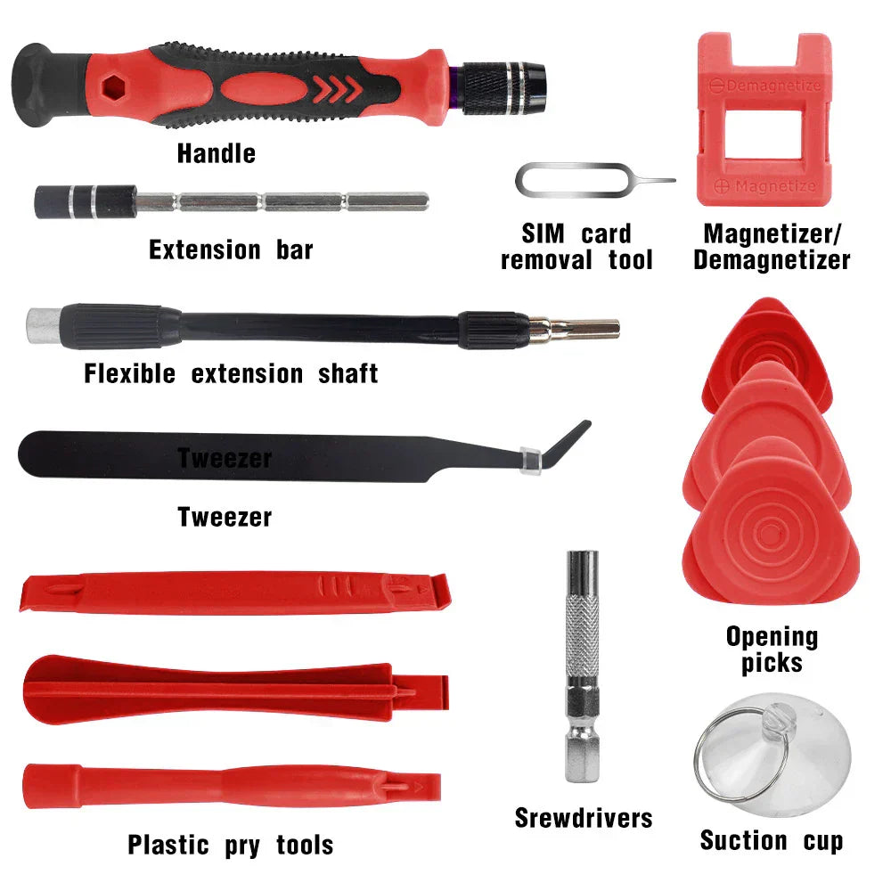 Professional 115-piece magnetic screwdriver set for phone, laptop, and household DIY repairs