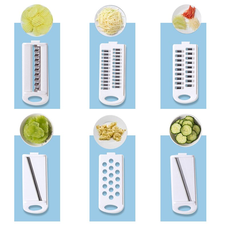 Modern 12-in-1 multifunctional kitchen tool: vegetable slicer, grater, and chopper for efficient food preparation.