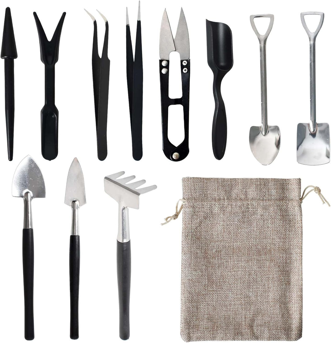 12-in-1 succulent tool kit with storage bag for indoor gardening & plant care