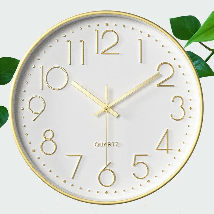 Office decor 12-inch silent wall clock. Non-ticking quartz, minimalist modern design for focused work.