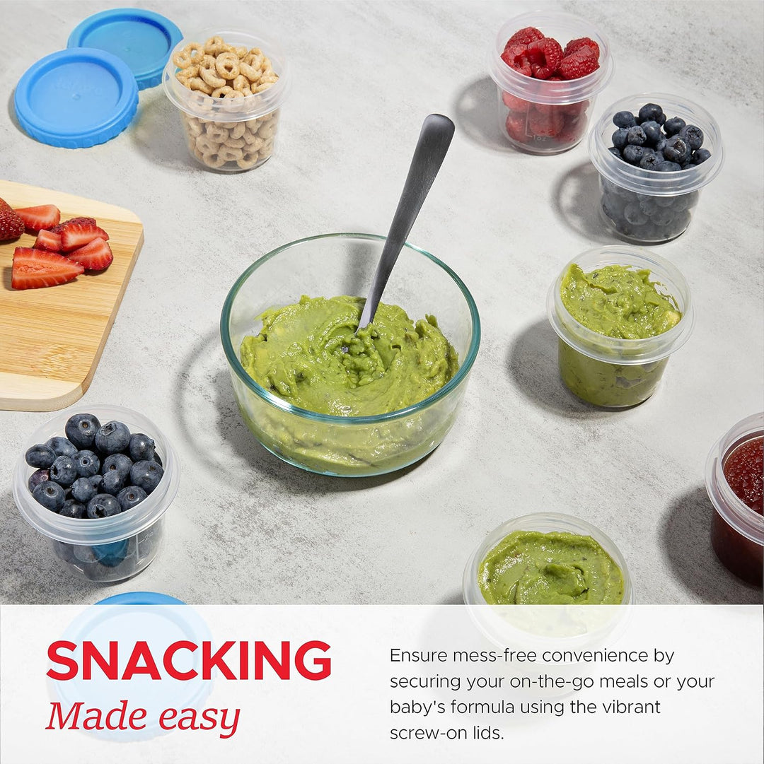 Organize your kitchen with 12 reusable small food storage containers. Ideal for snacks & meal prep, BPA-free & durable.