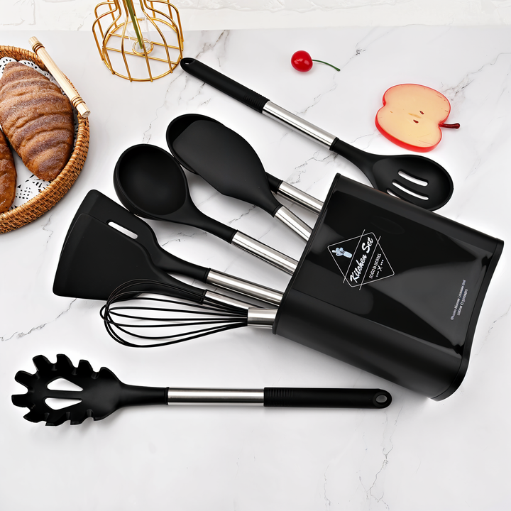 High-quality silicone cooking tools for home cooks, designed for ergonomic comfort & durability.