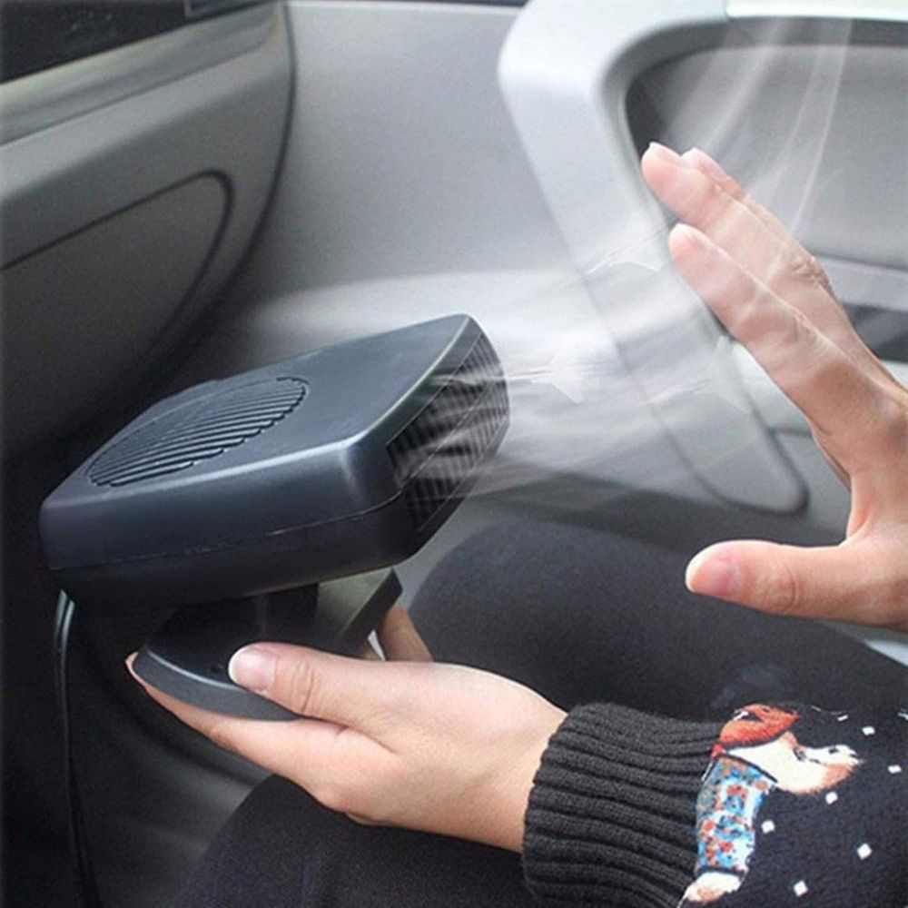 Essential car accessory: 12V portable heating fan for instant auto defrost & warm air during winter driving.