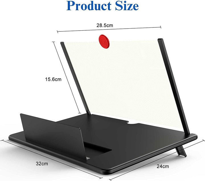 Create a mobile theater with this 16-inch phone screen magnifier. Ideal for video amplification & gaming.