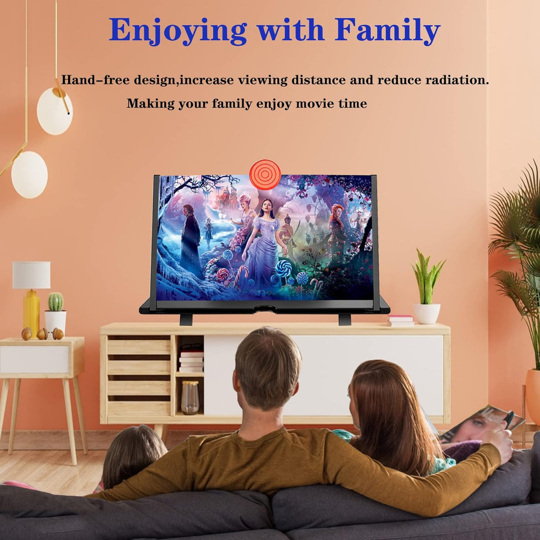 Universal 16-inch phone screen enlarger for immersive movie watching, video streaming, and mobile gaming.