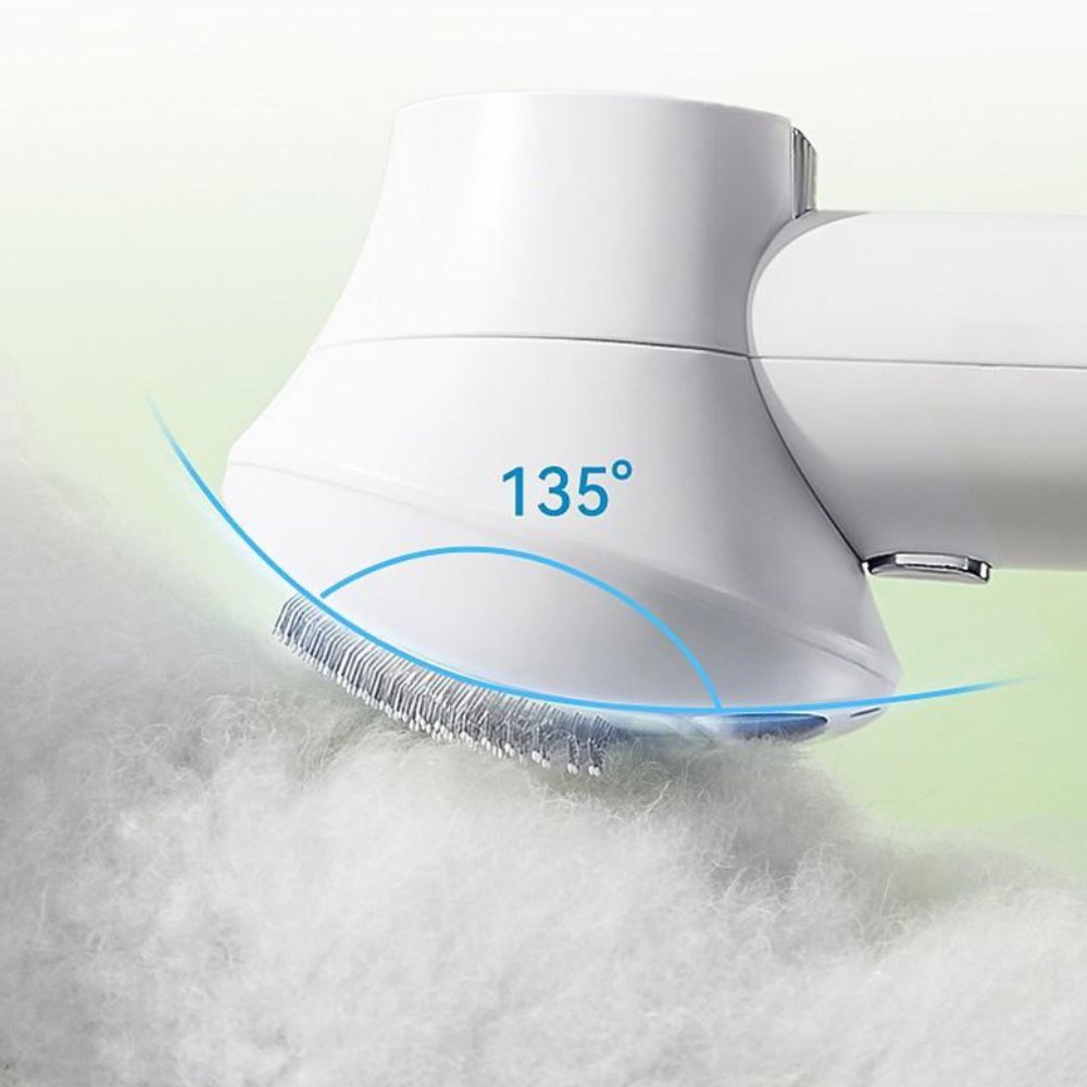 Gentle pet hair dryer with slicker brush. Perfect 2-in-1 grooming tool for quick and easy dog drying.