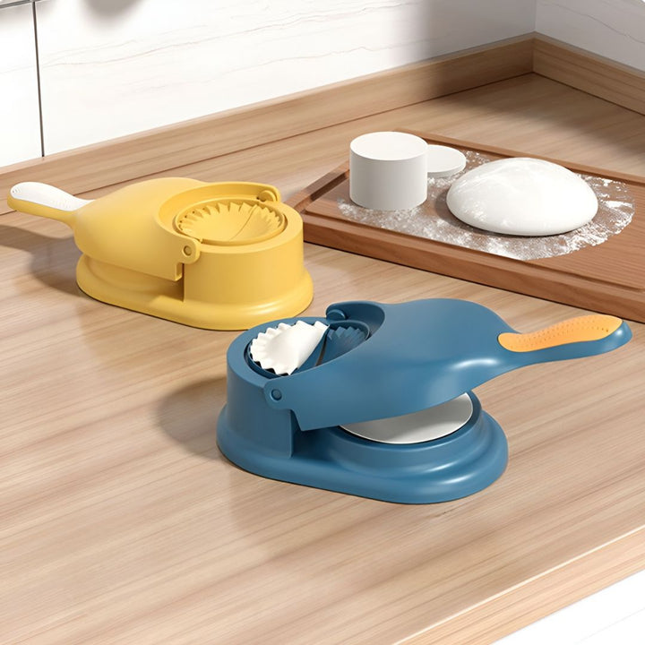 2-in-1 dumpling maker for perfect homemade dumplings & ravioli. Easy manual press kitchen tool for food prep.