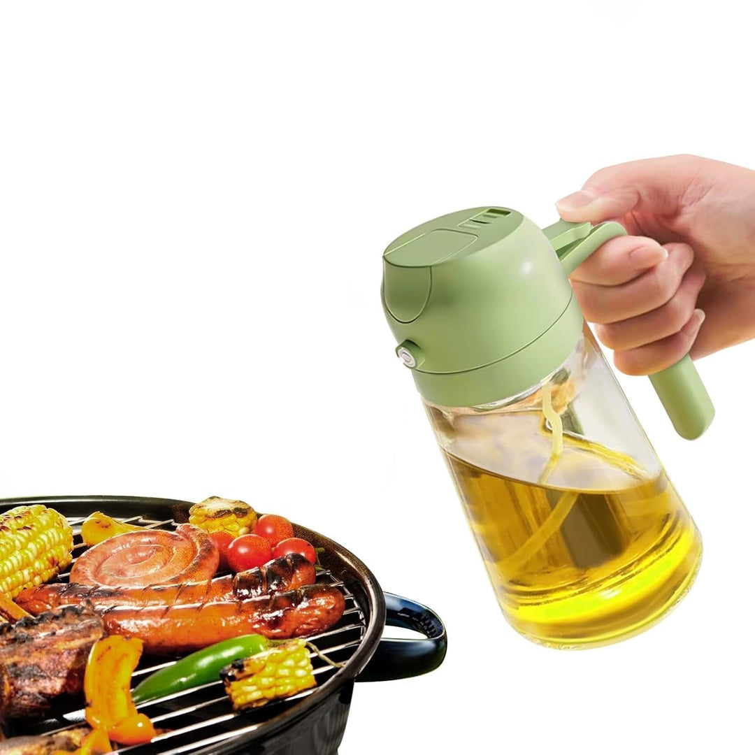 Healthy cooking accessory: 2-in-1 olive oil spray bottle, perfect for home kitchen use