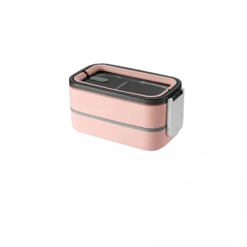 2-layer stainless steel bento box for meal prep, school, work, and portable food storage.