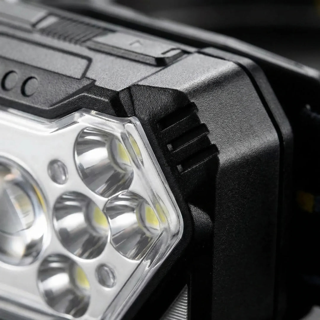 Convenient 2-pack of rechargeable LED headlamps for camping, fishing, and hands-free work light needs.