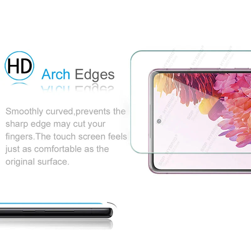 Dual pack phone accessory: Tempered glass screen protectors for Samsung S series, providing robust screen protection.