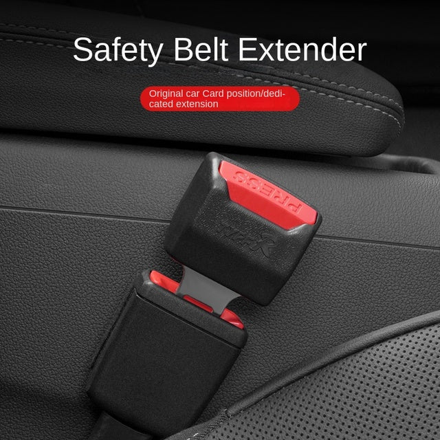 Vehicle seat belt extender clips (2-pack) provide added comfort & safety for all car occupants.