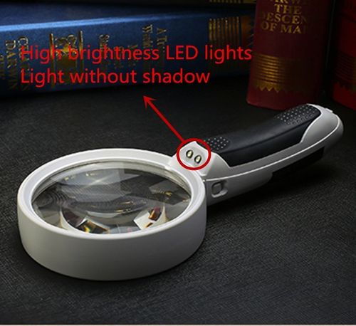 Precision optical tool: 20X LED magnifying glass for intricate detail work and hobby enthusiasts.