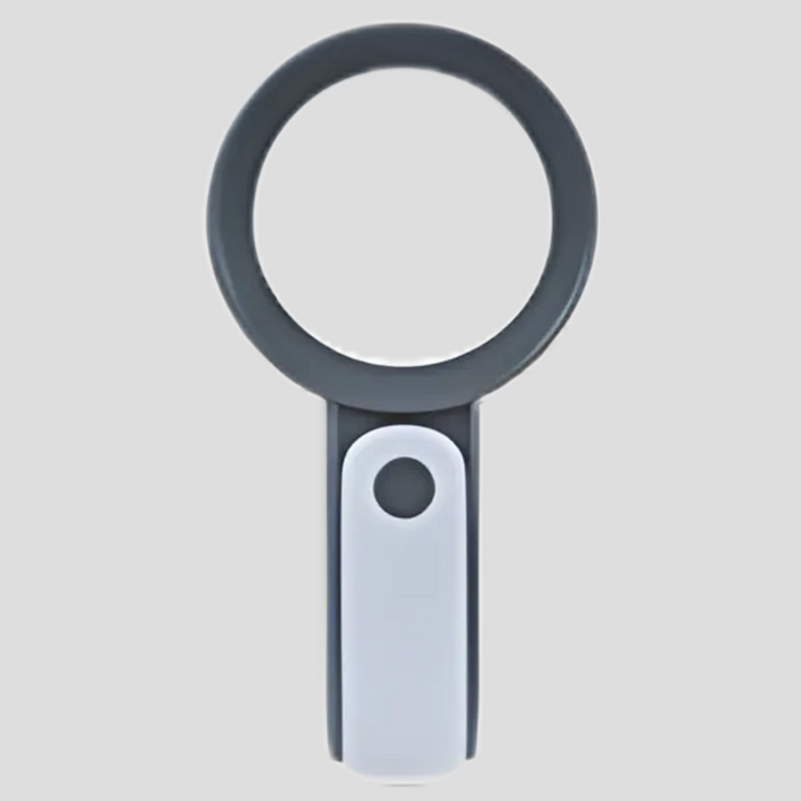 Portable 20x vision aid magnifying glass with ergonomic handle for reading, hobbies, and fine detail work.