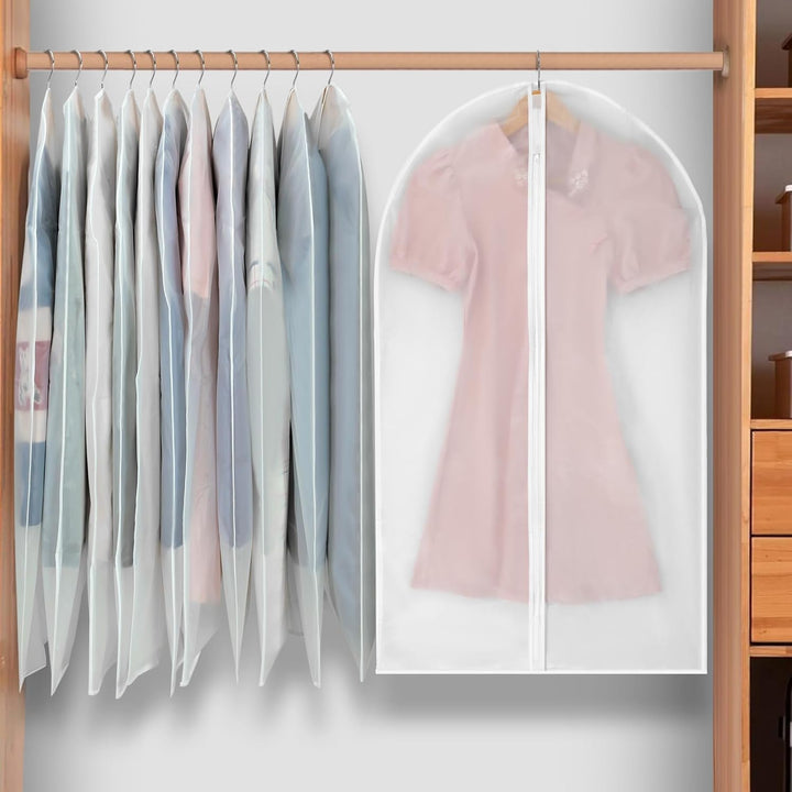 Value pack: 24 breathable garment bags, multi-size, for superior wardrobe protection.