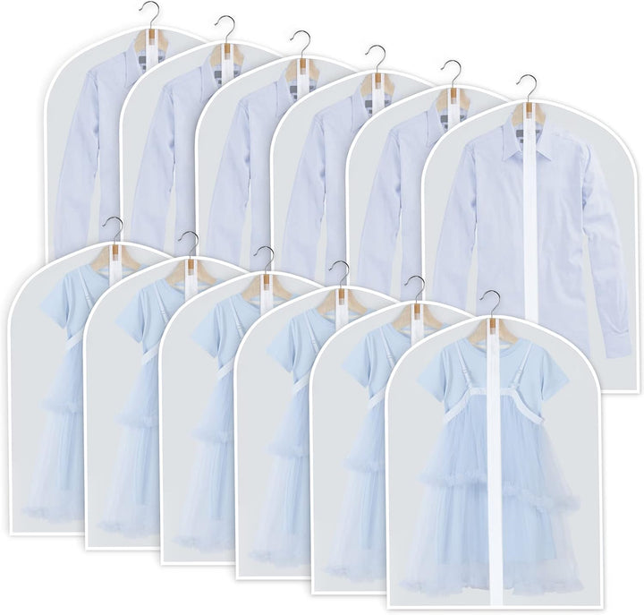 Unisex 24-pack PEVA garment bags: a simple, effective solution for clothing care