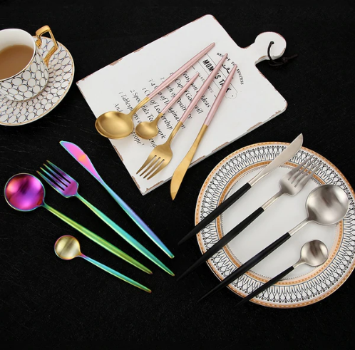 Durable stainless steel 24-piece flatware, a timeless kitchen essential.