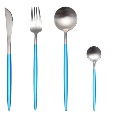 Complete 24-piece luxury flatware, stainless steel for entertaining.