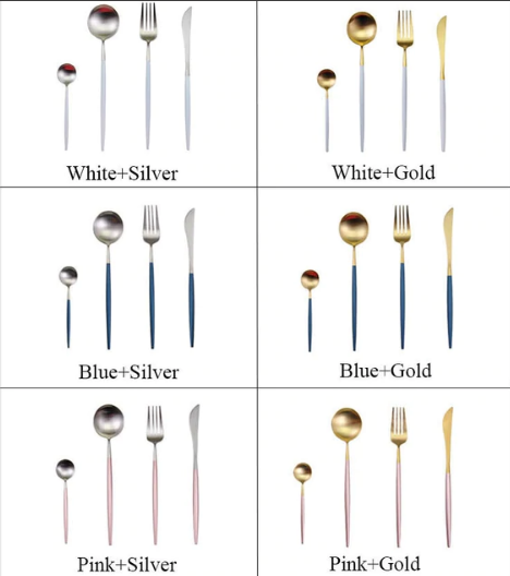 24-piece stainless steel cutlery gift set for new homes.