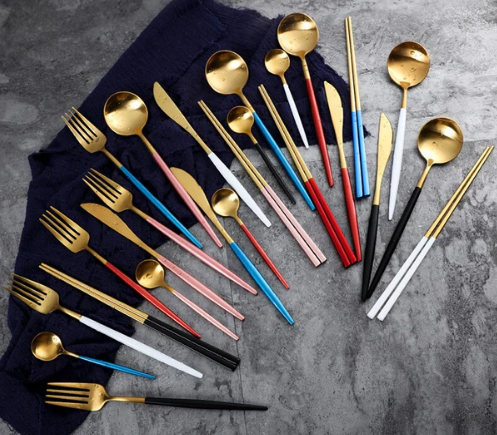 Elegant 24-piece dining set, durable stainless steel silverware.