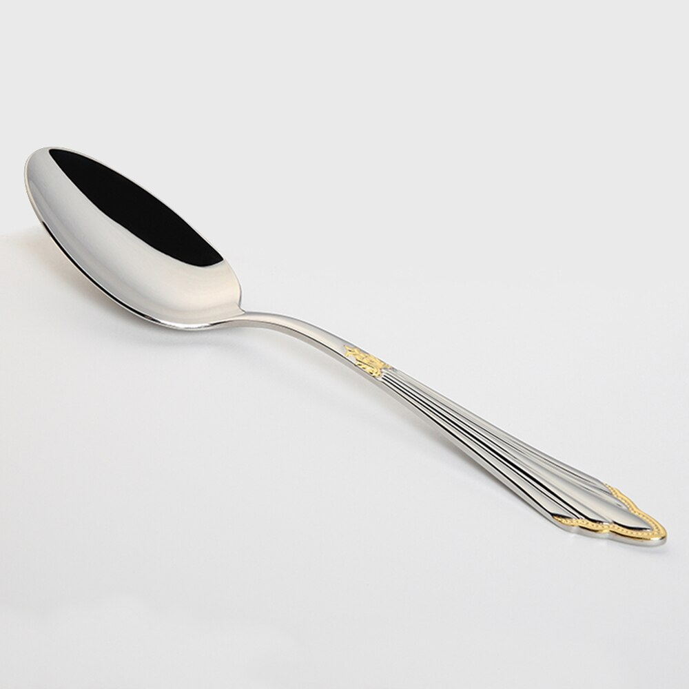Premium 24-piece gold stainless steel cutlery set, a luxurious and durable gift idea for any kitchen.