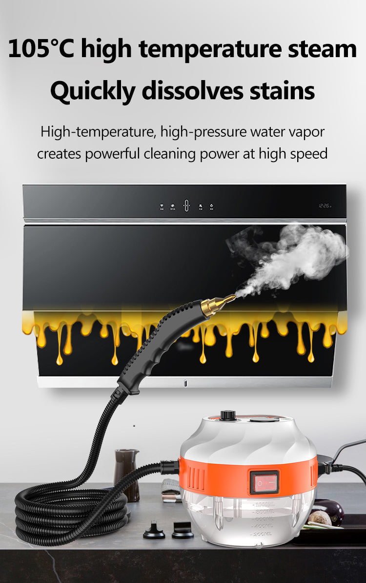 Eco-friendly 2800W high-pressure steam cleaner, ideal for chemical-free deep cleaning at home