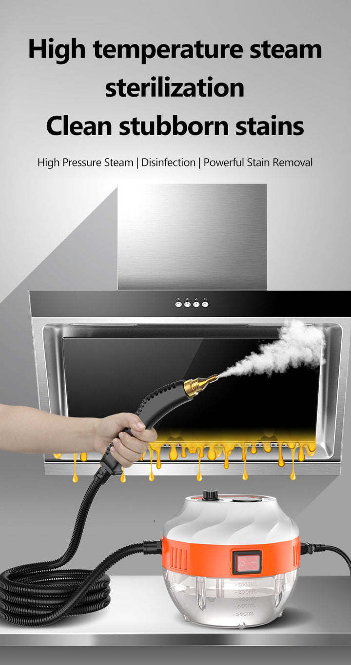 Powerful 2800W steam cleaner for home and car, high-pressure disinfection and deep cleaning appliance