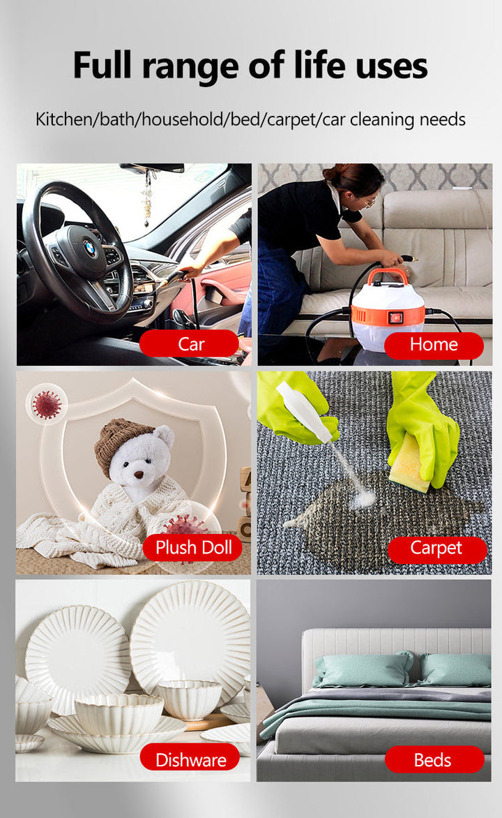 Home cleaning 2800W high-pressure steam cleaner, ideal for deep cleaning various surfaces, appliance