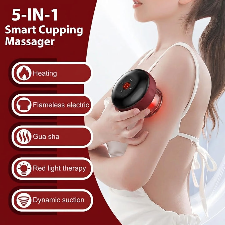Smart Infrared Cupping Massager with 12 Therapy Levels & Remote