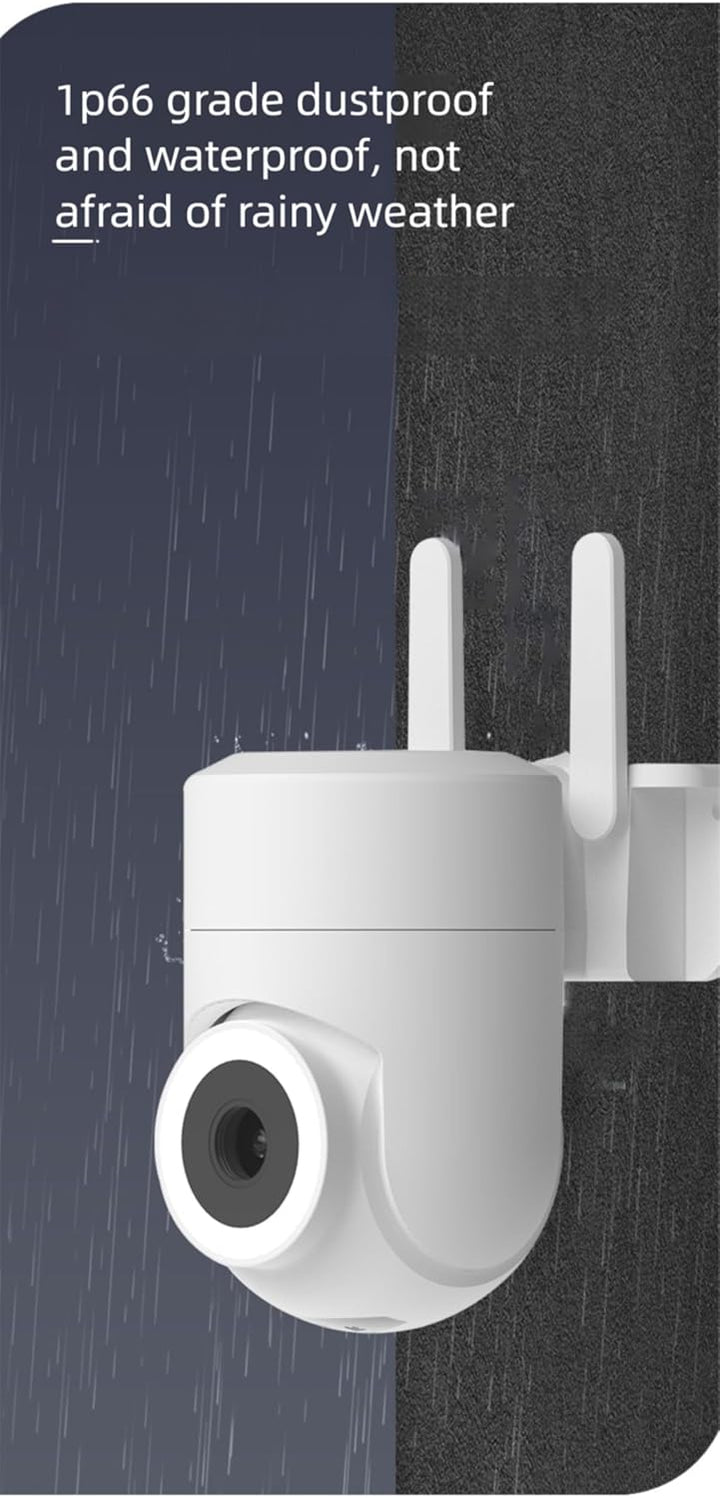 2K security camera with night vision, 355° rotation, ideal for outdoor & indoor smart surveillance.
