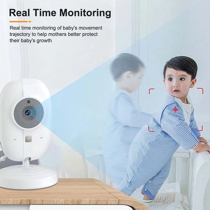 Two-way audio feature of the baby monitor, allowing parent to talk to baby remotely.