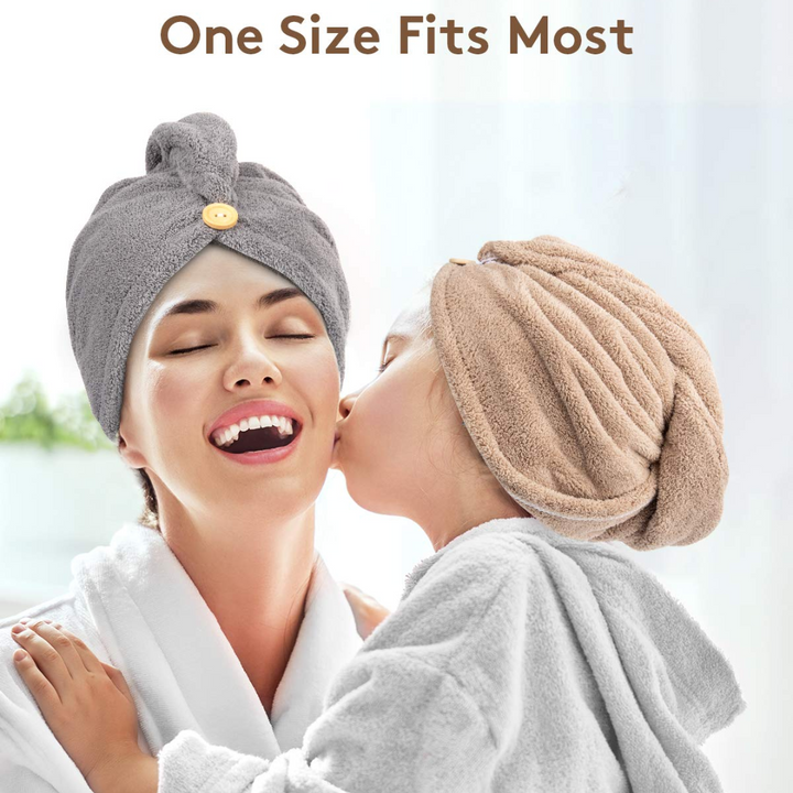 Essential women's beauty tool: A 3-pack quick-dry microfiber hair towel wrap for all hair types.