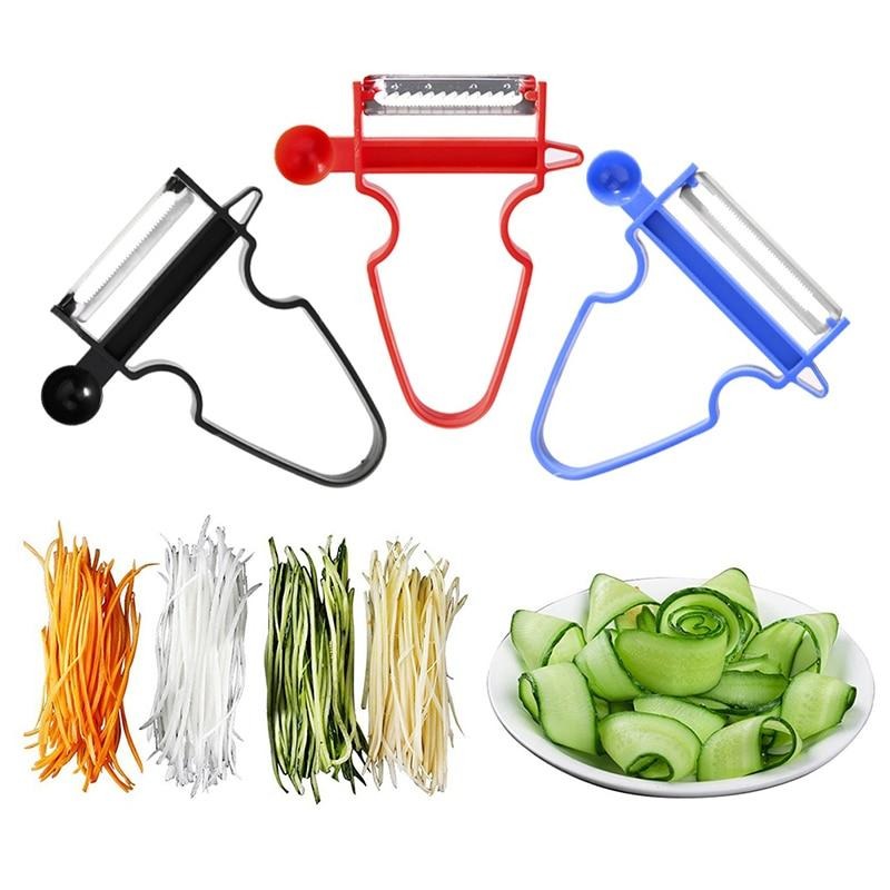 3-piece ergonomic kitchen peeler set for vegetables and fruits, with stainless steel blades for easy meal prep.