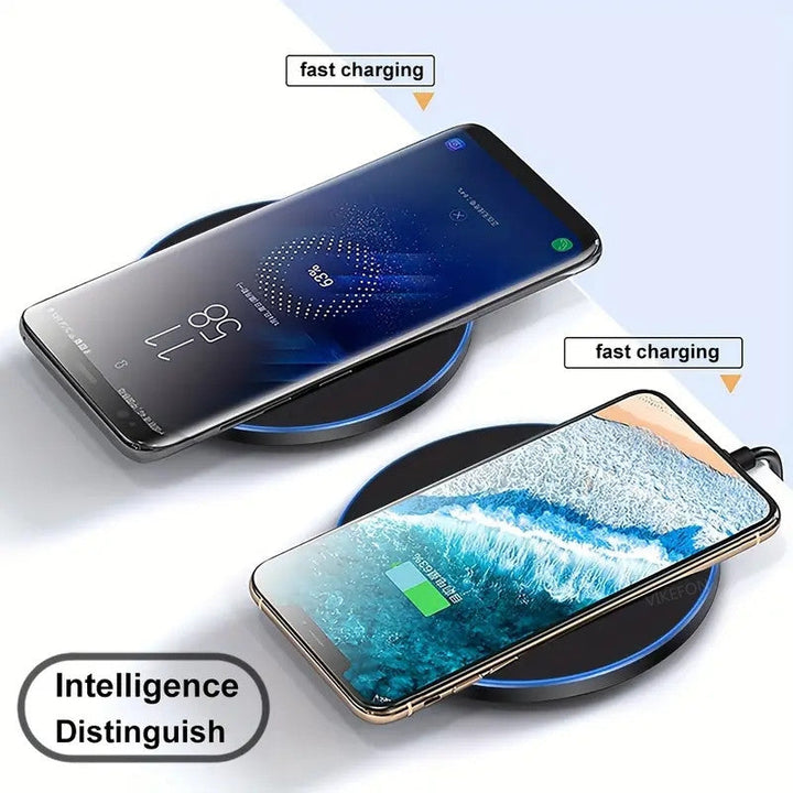 Efficient 30W wireless charger pad, quick power delivery for iPhone and other devices
