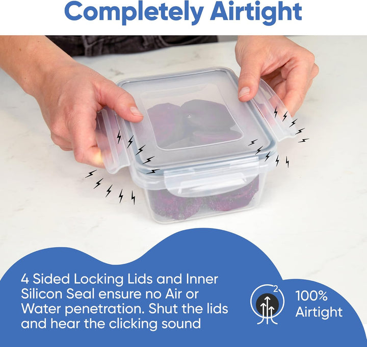 Complete 32-piece airtight kitchen food storage set, ideal for pantry, leftovers & everyday organization.