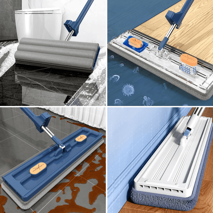 Innovative 360° swivel microfiber mop for efficient household floor cleaning, ensuring spotless results with ease.