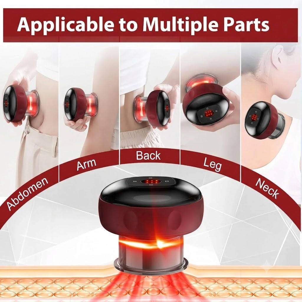 Smart Infrared Cupping Massager with 12 Therapy Levels & Remote