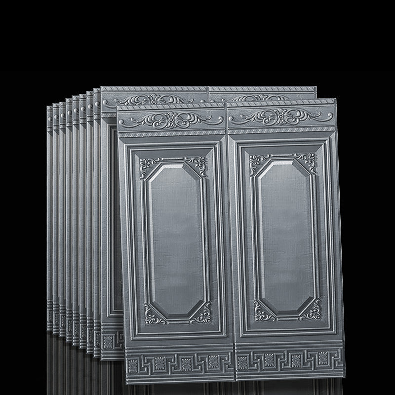 Waterproof 3D vinyl wall panels, easy peel & stick for bathroom decor and kitchen backsplashes.
