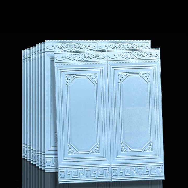 Modern interior design with self-adhesive 3D vinyl wall panels, textured for sophisticated look.