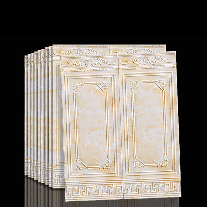 Quick home transformation with peel & stick 3D vinyl panels, elegant & easy to apply.
