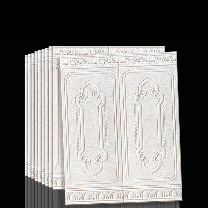 Self-adhesive 3D textured vinyl wall panels, decorative and simple for modern home decor.