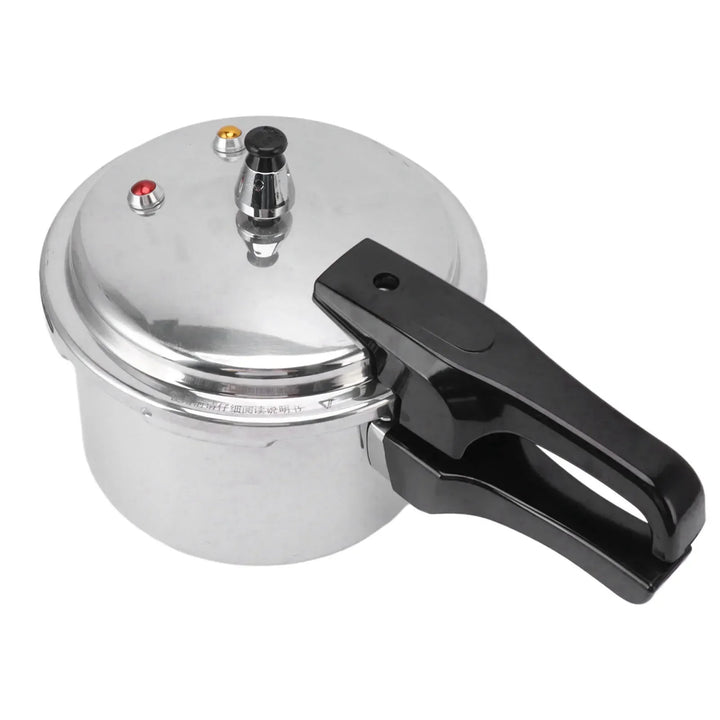 3L aluminum alloy pressure cooker for gas stoves, side view, modern kitchenware.